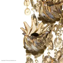 لوستر 8 شعله کلاسیک  برنزی شاهان کد 4065 جنس برنز گارانتی 3 ساله 