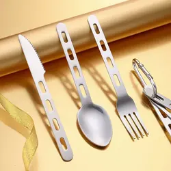 قاشق چنگال کارابین دار