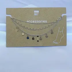 پابند سه لاین آویزدار نقره ای - فروشگاه زرمیس