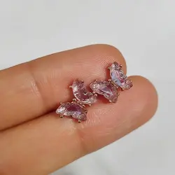 گل گوش میخی طرح پروانه کریستال کد1003 - فروشگاه زرمیس