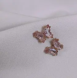 گل گوش میخی طرح پروانه کریستال کد1003 - فروشگاه زرمیس