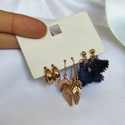 پک سه تایی گوشواره طلایی مکرومه - فروشگاه زرمیس