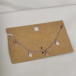 پابند استیل آویز دار نقره ای - فروشگاه زرمیس