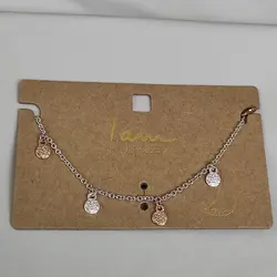 پابند استیل آویز دار نقره ای - فروشگاه زرمیس