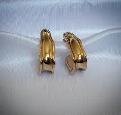 گوشواره طلایی با قفل میخی - فروشگاه زرمیس