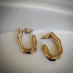 گوشواره طلایی با قفل میخی - فروشگاه زرمیس