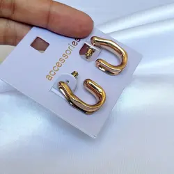 گوشواره طلایی با قفل میخی - فروشگاه زرمیس