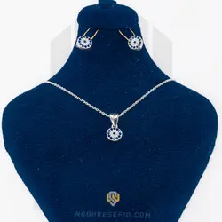 نیم ست نقره عیار 925 خارجی کد WST0082 طرح چشم و نظر | نقره سفید