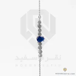 دستبند نقره عیار 925 ایرانی کد NIA0332 طرح خُرَّم | نقره سفید