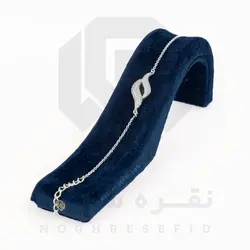 دستبند نقره عیار 925 ایرانی کد NIA0333 طرح چ | نقره سفید