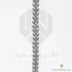 دستبند نقره عیار 925 ایرانی کد NIH0051 طرح شعله | نقره سفید