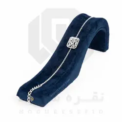 دستبند نقره عیار 925 ایرانی کد NID0095 طرح دیدار | نقره سفید