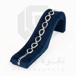 دستبند نقره عیار 925 خارجی کد WST0066 طرح وصال | نقره سفید