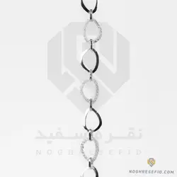 دستبند نقره عیار 925 خارجی کد WST0066 طرح وصال | نقره سفید