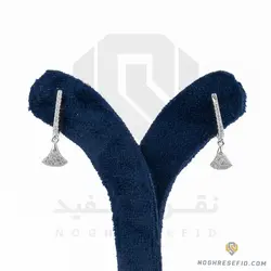 گوشواره نقره عیار 925 خارجی کد WSB0101 طرح لیرا | نقره سفید