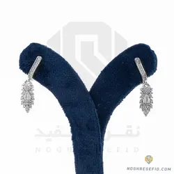 گوشواره نقره عیار 925 ایرانی کد NIA0031 طرح برگ | نقره سفید
