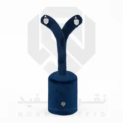 گوشواره نقره عیار 925 خارجی کد WSH0041 طرح بابا نوئل | نقره سفید