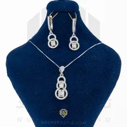 نیم ست نقره عیار 925 ایرانی کد NIH0033 طرح دوران