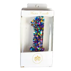 شمع تولد لاکچری پولک دار