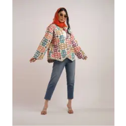 کت لینن سوزن دوزی خرجکار آینه ای