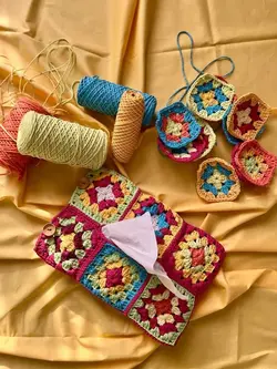 جا دستمالی مکرومه مدل رومیزی 60E1505