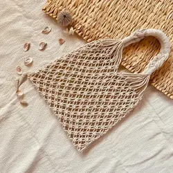 ساک خرید مکرومه مدل گل 230E1826