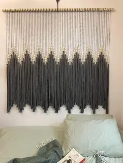 دیوارکوب مکرومه مدل مهره چوبی 180E937