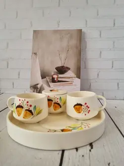 ست چایخوری 2 نفره سرامیک مدل بلوط 50N1403