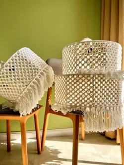 لوستر مکرومه مدل استوانه ای 60E204