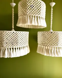 لوستر مکرومه مدل استوانه ای 60E204