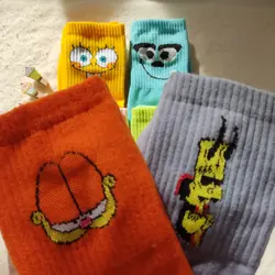 جوراب ساق بلند فانتزی با طرح های کارتونی