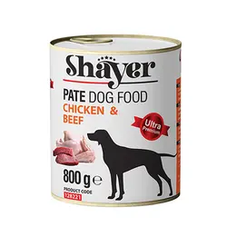 کنسرو غذای سگ با طعم مرغ و گوشت شایر Shayer Pate With Chicken & Beef وزن 400 گرم
