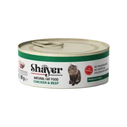 کنسرو غذای گربه با طعم مرغ و گوشت شایر Shayer Natural With Chicken & Beef بسته 3 عددی