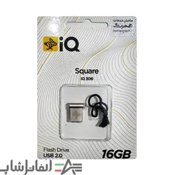 فلش مموری IQ مدل Square 306 ظرفیت 16 گیگابایت - آلفاتل شاپ