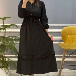 پیراهن بلند زنانه جلو دکمه مناسب شیردهی  قد 130 سایز 36 تا 46