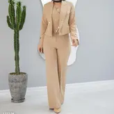 ست سه تیکه کت شلوار جلیقه کرپ مازراتی گرم بالا درجه یک و مزونی سایز 34 تا 60