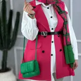 ست سه تیکه وست شومیز و کمربند زنانه و دخترانه سایز 36 تا 50 دوخت سفارشی