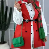 ست سه تیکه وست شومیز و کمربند زنانه و دخترانه سایز 36 تا 50 دوخت سفارشی