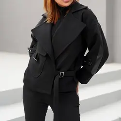 پالتو کوتاه ترکیب چرم و فوتر حراجی