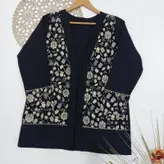 مانتو کتی مشکی کت تک مشکی کت مجلسی مشکی زنانه قد 72 فری سایز تا 44