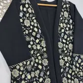 مانتو کتی مشکی کت تک مشکی کت مجلسی مشکی زنانه قد 72 فری سایز تا 44