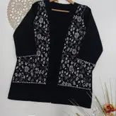 مانتو کتی مشکی کت تک مشکی کت مجلسی مشکی زنانه قد 72 فری سایز تا 44