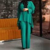 ست ویژه مانتو شلوار کمربند مازراتی مزونی سایز 38 تا 46 دوخت سفارشی