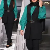 ست کامل مجلسی شومیز شلوار کمربند وست