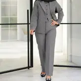 ست سه تیکه کت شلوار جلیقه کرپ دیپلمات سایز 38 تا 46