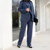 ست سه تیکه کت شلوار جلیقه کرپ دیپلمات سایز 38 تا 46