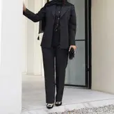 ست سه تیکه کت شلوار جلیقه کرپ دیپلمات سایز 38 تا 46