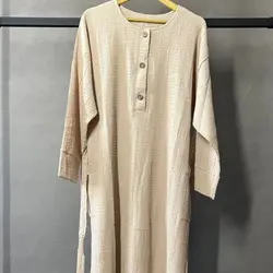 پیراهن بلند ساحلی جلو دکمه مناسب شیردهی سایز 48 تا 56