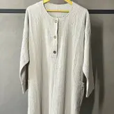 پیراهن بلند ساحلی جلو دکمه مناسب شیردهی سایز 48 تا 56