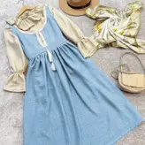 شومیز سارافون مجلسی شانتون فری سایز تا 46 دارای کمربند واسه تنظیم سایز